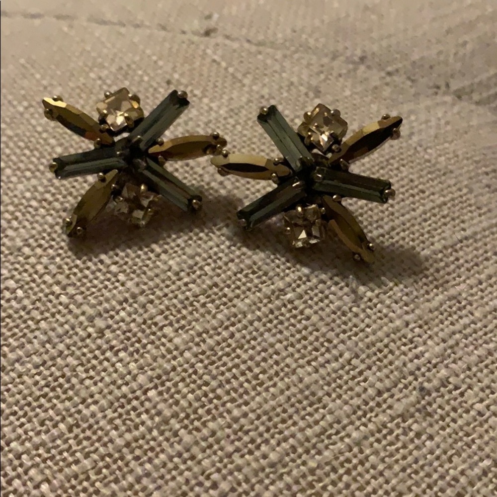 J. Crew Brown Tone Jewel Earrings